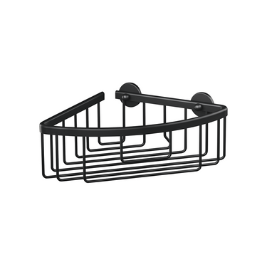 Tesa hoekmand aluxx black matzwart badkamer zelfklevend zonder boren – 192x92x200mm