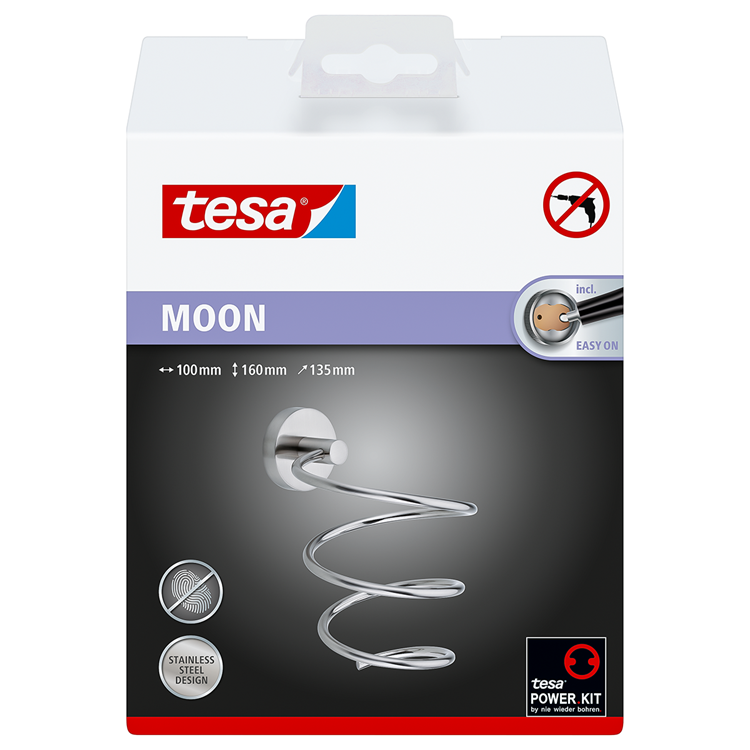 Afbeelding laden in galerijviewer, Tesa 1063242 - moon haardrogerhouder | 1 stuks
