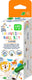 Haku yoka : mini kleurrol kit safari 12x200cm, inclusief 4 krijtjes en stickers, afscheurbaar, in bijenwas (10%), in doos 6,2x6,2x19,6cm, 3+