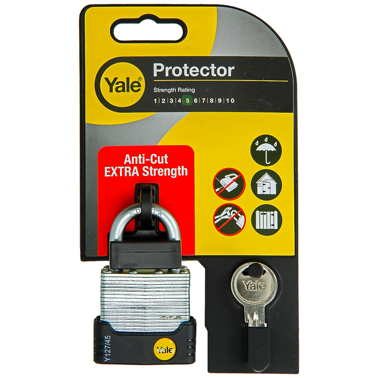 Afbeelding laden in galerijviewer, Yale 1060490 - hangslot protector 45mm gelamineerd | 3 stuks
