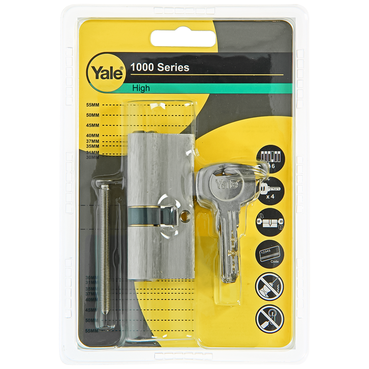 Afbeelding laden in galerijviewer, Yale 1060535 - profielcilinder 1000 mv 70mm(30 40) | 5 stuks
