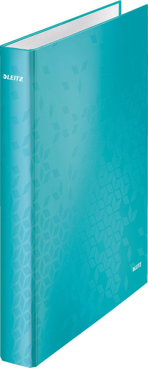 Leitz wow ringband a4 - 2-rings - rugbreedte van 40mm met 2 d-ringen - ijsblauw