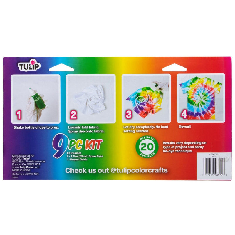 Afbeelding laden in galerijviewer, Tulip one-step tie dye • spray dye rainbow
