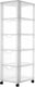 Iris easygrip chest ladekast- 5 lades x 15l - kunststof - wit transparant - met wieltjes