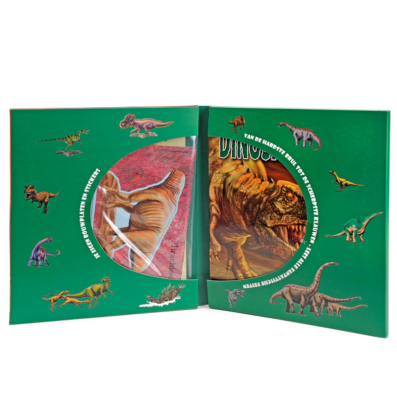Afbeelding laden in galerijviewer, Rebo publishers dinosaurussen, een boek en bouwpakket

