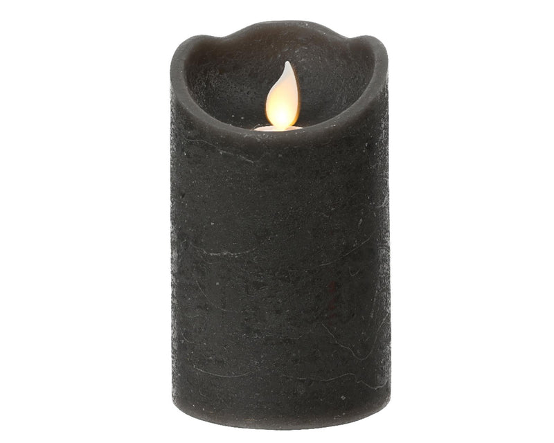 Afbeelding laden in galerijviewer, Lumineo led waving kaars wax antraciet h12,5cm
