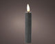 Lumineo led dinerkaarsen met flikkerende vlam grijs dia2x16cm was met 6 uur timer