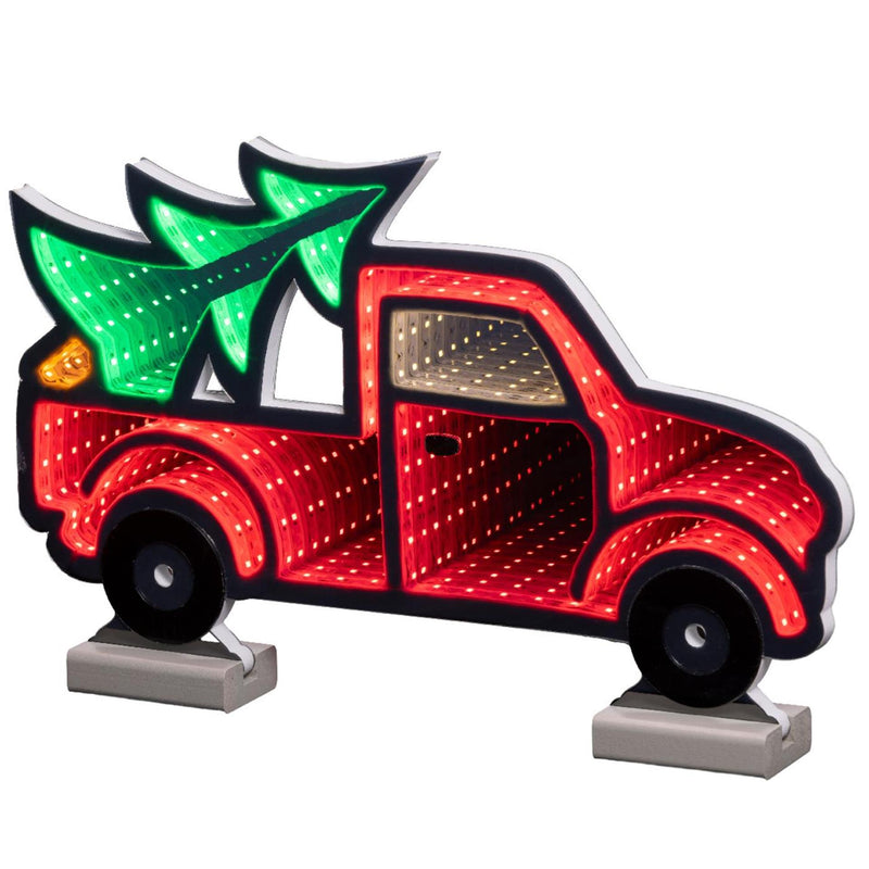 Afbeelding laden in galerijviewer, Lumineo infinity lights pick-up met kerstboom led 1,3x40x24,5cm. 3 meter
