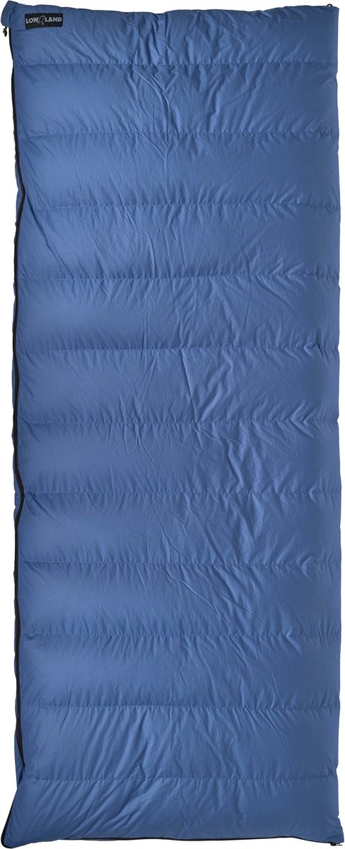 Lowland outdoor donzen slaapzak - companion cc xxl - katoen - 220 x 200 cm - blauw