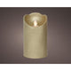 Lumineo led waving kaars wax goud ø7,5xh12,5cm warm wit