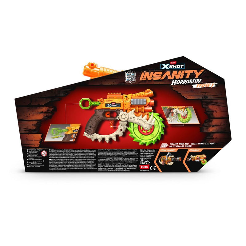 Afbeelding laden in galerijviewer, Zuru x-shot horror fire reaper blaster + 8 darts
