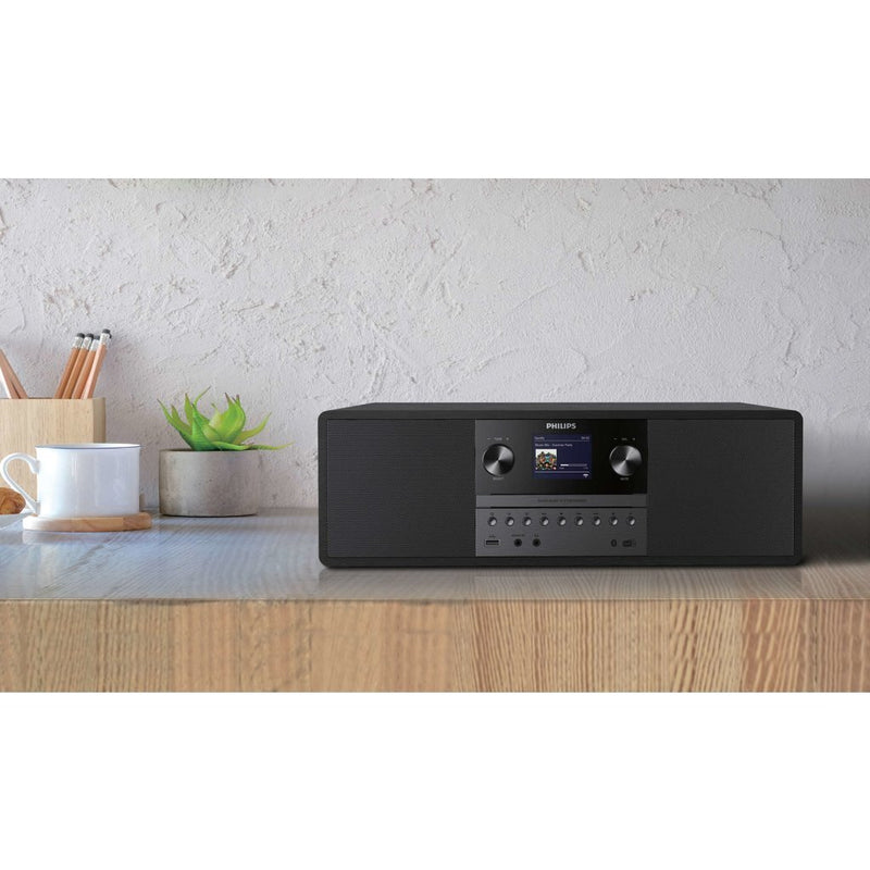 Afbeelding laden in galerijviewer, Philips tam6805 10 microsysteem zwart hout
