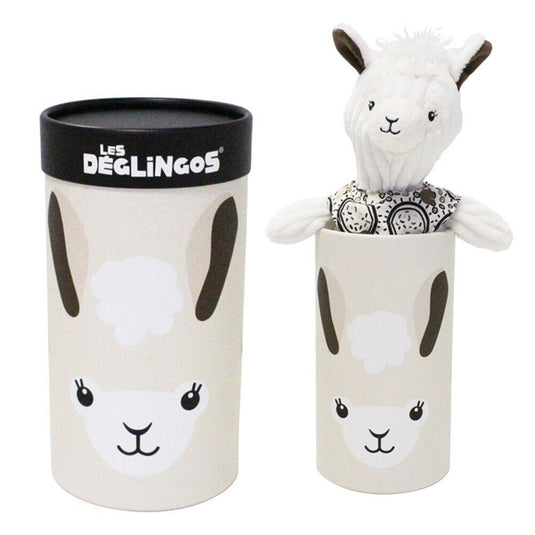 Knuffel in koker, de jonge lama 33 cm