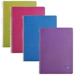 Collegeblok clairefontaine a4 dubbele spiraal assorti