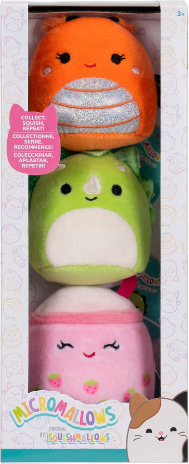 Squishmallows knuffel pluche - micromallows mony, tristan, victoria - 3dlg.