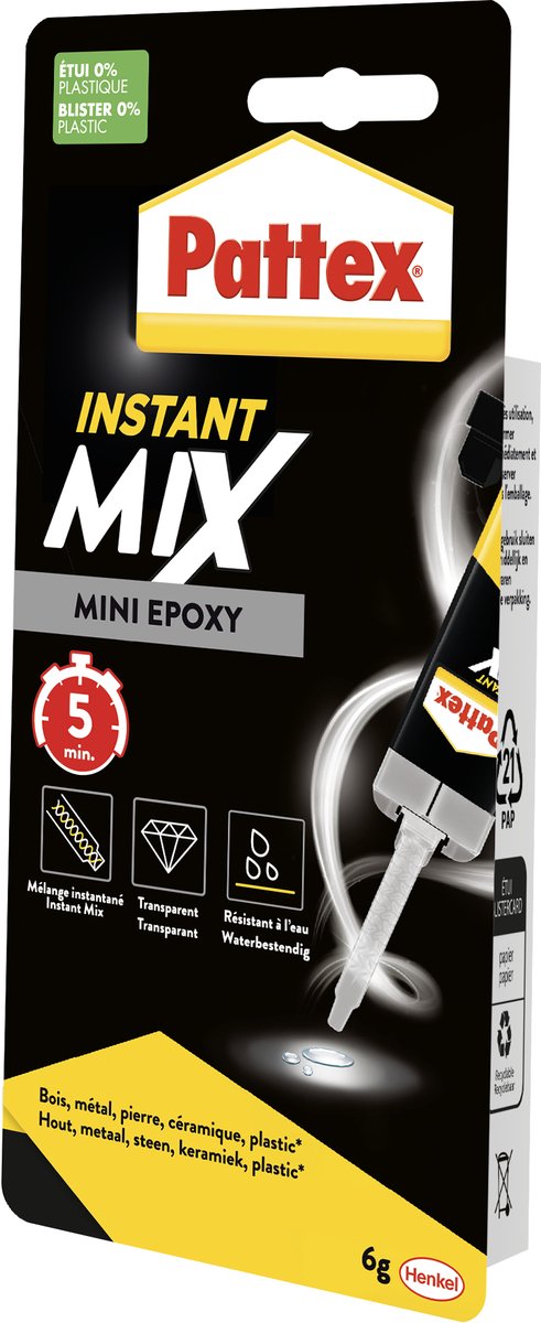 Afbeelding laden in galerijviewer, Pattex twee componentenlijm supermix universal 6gram | 2-componentenlijm epoxy | extreem sterk makkelijk bindend.
