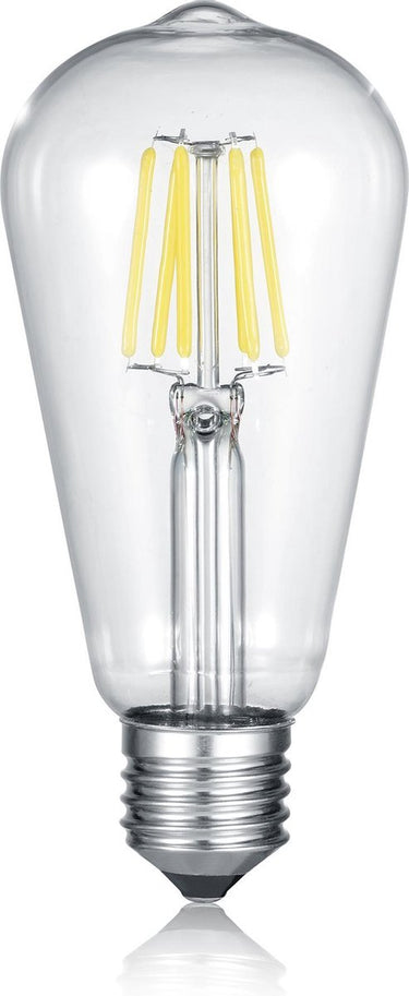 Trio kolben - lichtbronnen - transparant helder - e27 - 6w - 2700k - 600lm