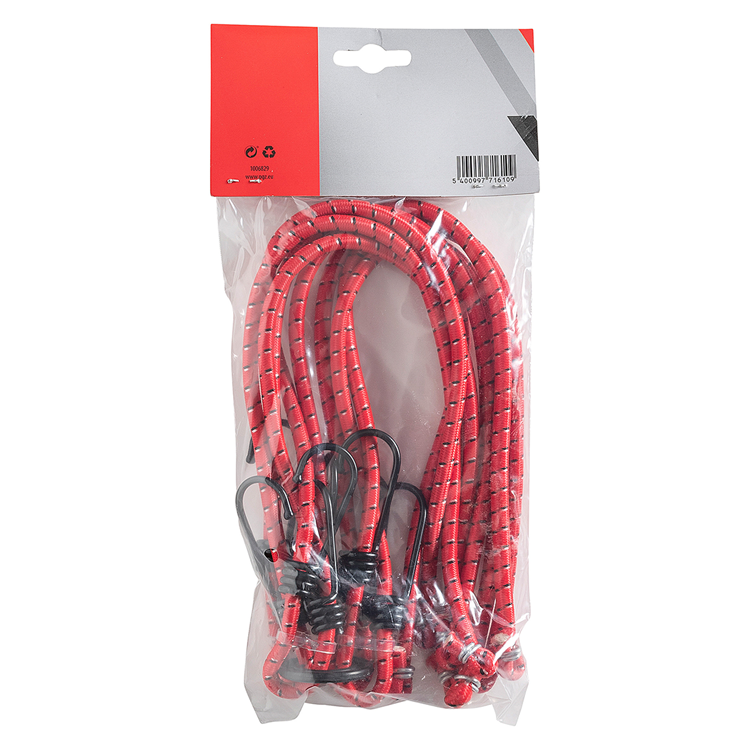 Afbeelding laden in galerijviewer, Mack 1006829 - snelbinder elastisch 8 haken rood | 5 stuks
