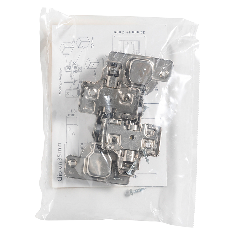 Afbeelding laden in galerijviewer, Mack 1071153 - 2 inboorsch. clip on soft cl. 35mm 110° opliggende deur | 5 stuks
