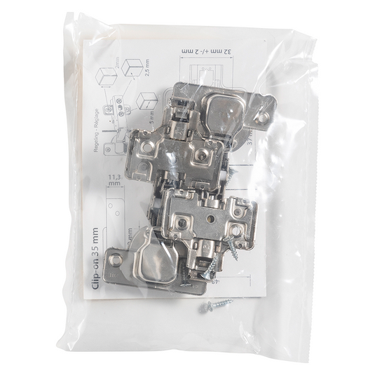 Mack 1071153 - 2 inboorsch. clip on soft cl. 35mm 110° opliggende deur | 5 stuks