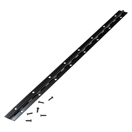 Mack 1071201 - piano scharnier zwart l 48 cm x 28 mm | 6 stuks