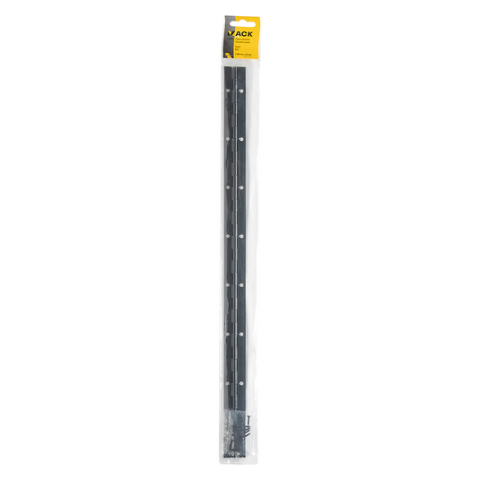 Mack 1071201 - piano scharnier zwart l 48 cm x 28 mm | 6 stuks