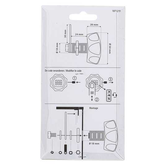 Mack 1071219 - brievenkast cijferslot zwart rond | 3 stuks