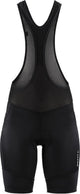 Craft core essence bib shorts w dames fietsbroek - zwart - zilver l
