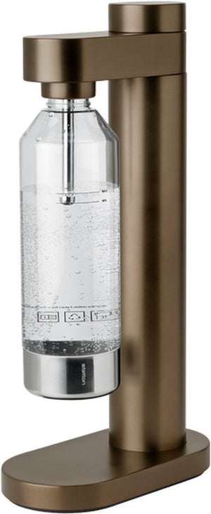 Stelton brus - sodawatermaker - bruiswater - carbonator - donkerbruin metallic