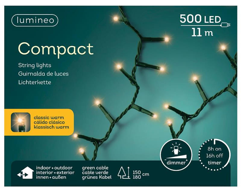 Afbeelding laden in galerijviewer, Lumineo led-verlichting compact lights buiten 500 lampen 11 meter
