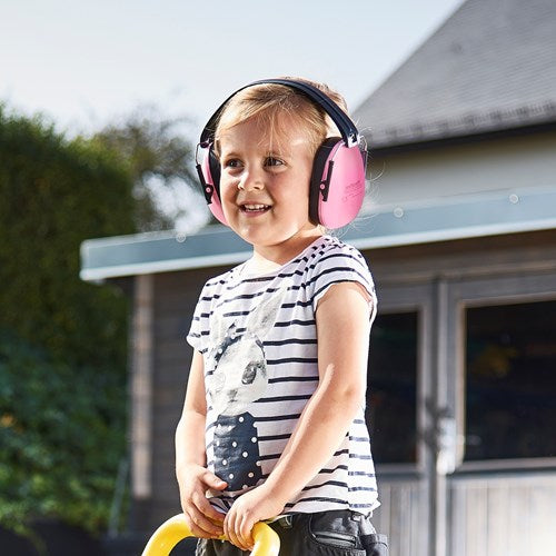 Afbeelding laden in galerijviewer, Wolfcraft - gehoorbescherming kinderen 27db - oorkappen kinderen - roze - kind - 4961000
