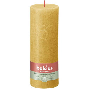 Bolsius rustiek stompkaars honey yellow ø68×190 mm 85 uur (4 stuks)