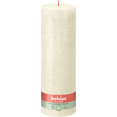 Bolsius rustiek stompkaars soft pearl ø100x300 mm 200 uur (4 stuks)