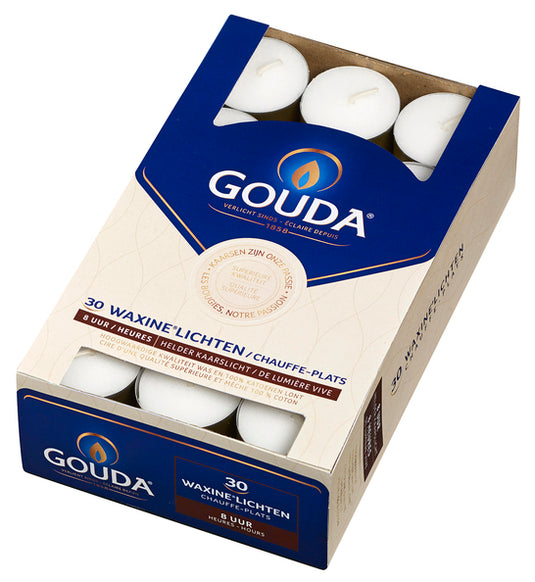 Bolsius theelichten white ø38×23 mm 8 uur (4x 30 stuks)