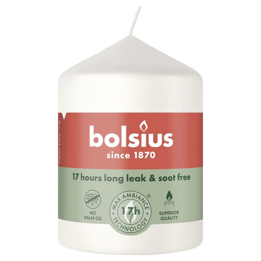 Bolsius stompkaars cloudy white ø58x80 mm 17 uur (6 stuks)