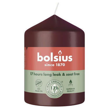 Bolsius stompkaars velvet red ø58x80 mm 17 uur (6 stuks)