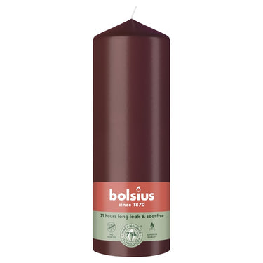Bolsius stompkaars velvet red ø68x200 mm 75 uur (6 stuks)