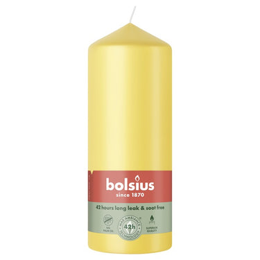 Bolsius stompkaars sunny yellow ø58x150 mm 42 uur (6 stuks)