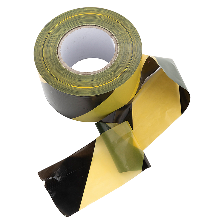 Afbeelding laden in galerijviewer, Mack 1072142 - afsperband geel zwart doos 75mm x 500m - 35 micron | 3 stuks
