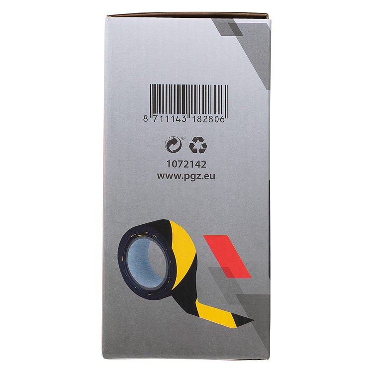 Afbeelding laden in galerijviewer, Mack 1072142 - afsperband geel zwart doos 75mm x 500m - 35 micron | 3 stuks
