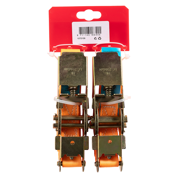 Afbeelding laden in galerijviewer, Mack 1072106 - 2 spangordels pe, ratelspanner25mm-5m max 500kg | 5 stuks
