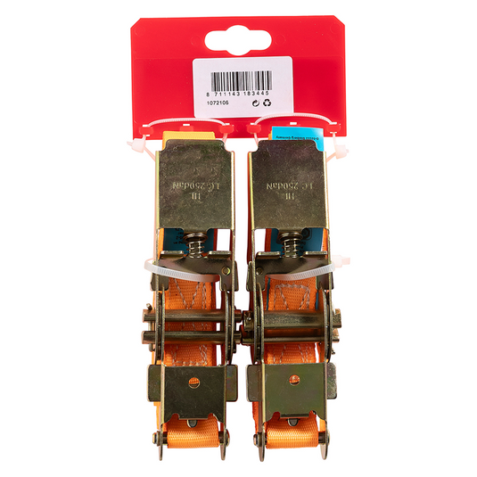 Mack 1072106 - 2 spangordels pe, ratelspanner25mm-5m max 500kg | 5 stuks