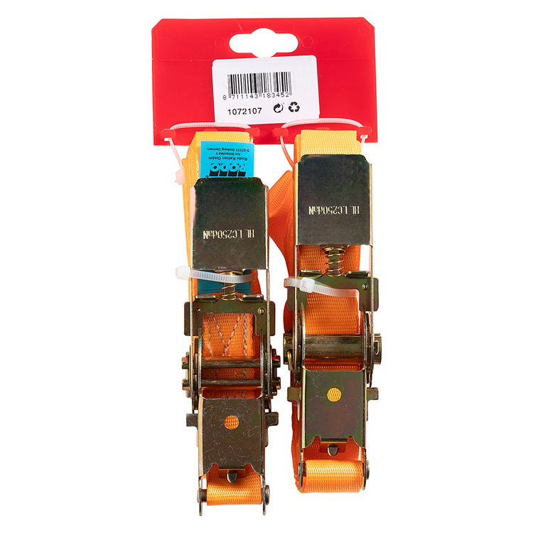 Afbeelding laden in galerijviewer, Mack 1072107 - 2 spangordels pe, ratelspanner25mm-6m max 500kg | 5 stuks
