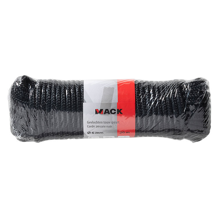 Afbeelding laden in galerijviewer, Mack 1072117 - pp gevlochten zwart streng 6mm 20m | 5 stuks
