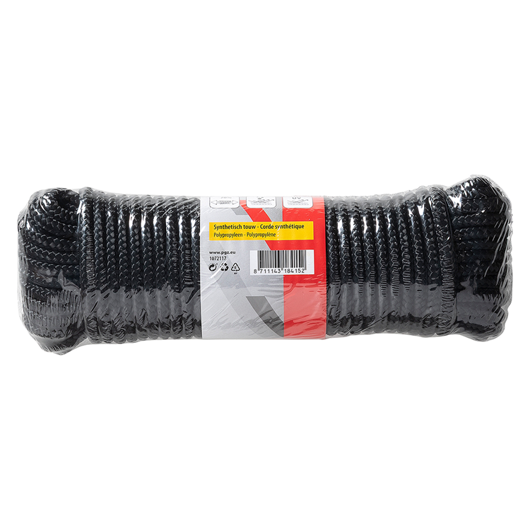 Afbeelding laden in galerijviewer, Mack 1072117 - pp gevlochten zwart streng 6mm 20m | 5 stuks
