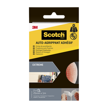 3m 1075816 - scotch extr. fasteners 25mmx1m2rol pak transparant | 6 stuks