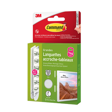 3m 1075971 - command fotolijststrips l wit 4 paar | 12 stuks