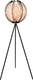 Eglo waverton vloerlamp - e27 - 143 cm - zwart wit - textiel