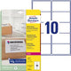 Weerbestendige labels avery wit 250 stuks