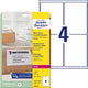 Weerbestendige labels avery wit 100 stuks